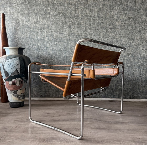 Image 1 of Chaise Wassily vintage, design de Marcel Breuer, produite par Fasem
