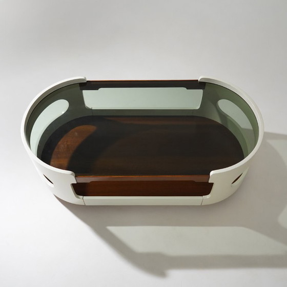Couchtisch aus Holz und Glas im Space-Age-Stil, 1970er Jahre – Couchtische (photo 6 of 14)