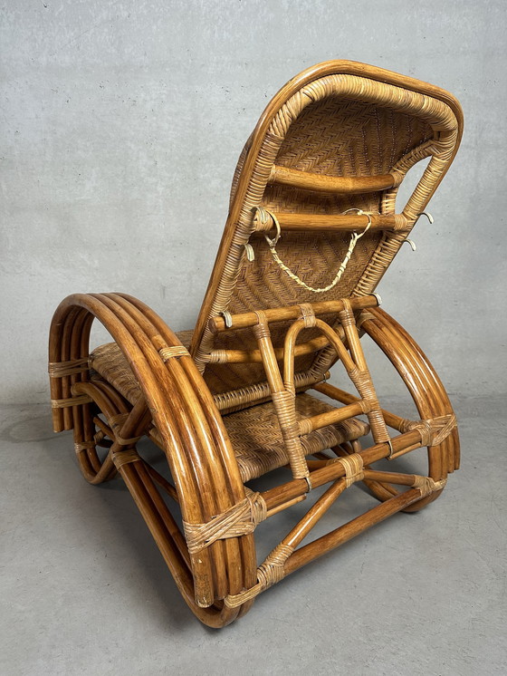 Image 1 of Vintage 'chaise longue' - Rattan