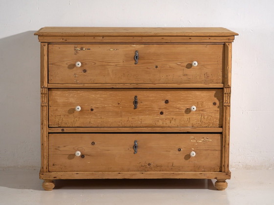 Commode ancienne à trois tiroirs (c.1920) #36 – Rustic (photo 25 of 40)