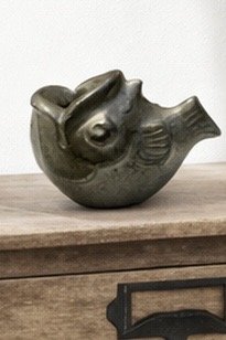Just Andersen Fish Sculpture Danish Art Deco 1930s Metal Small Decorative Object Scandinavian Design