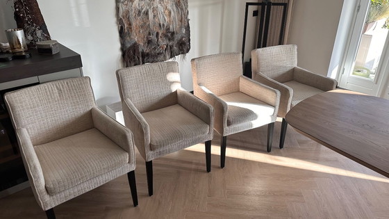 Image 1 of Quattro sedie da pranzo con panca da tavolo da pranzo