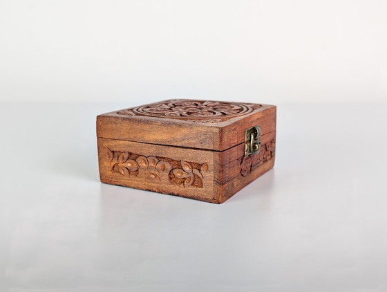 Image 1 of Vintage wooden box, jewelry box, jewelry case, gift