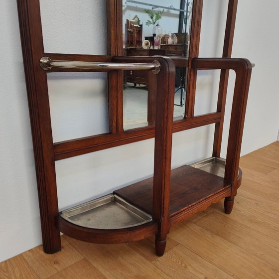 Image 1 of Antique Art Nouveau standing coat rack, hall furniture