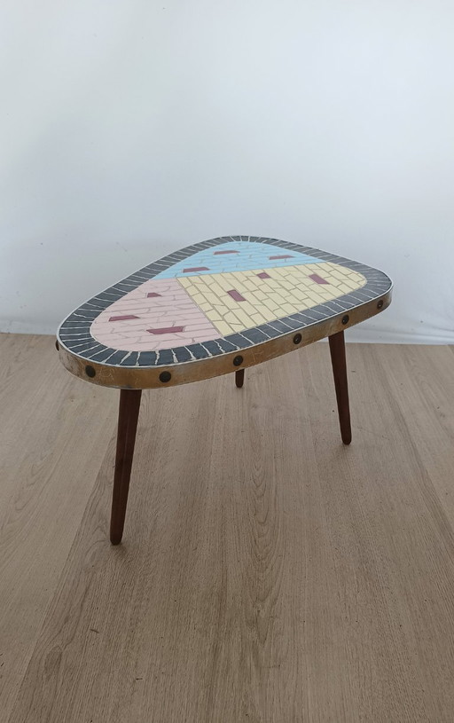 Table d'appoint en mosaïque des années 1950