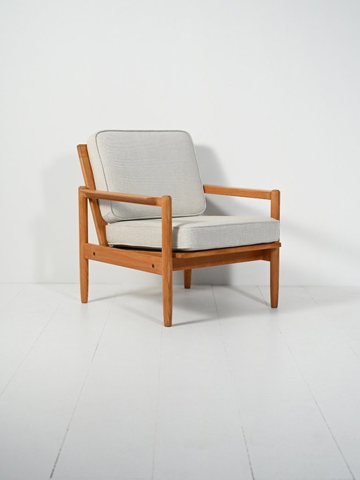 Scandinavian oak armchair, 1950s/60s