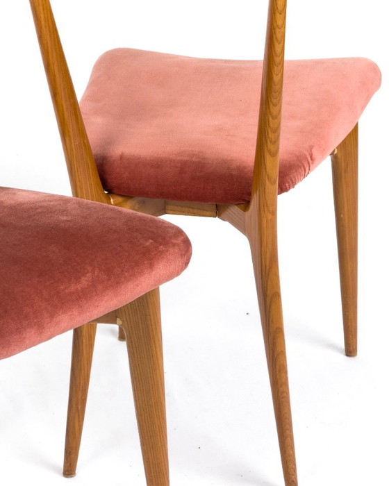 Image 1 of Ensemble de 6 chaises de salle à manger vintage d'Ico Parisi pour Ariberto Colombo, Cantù