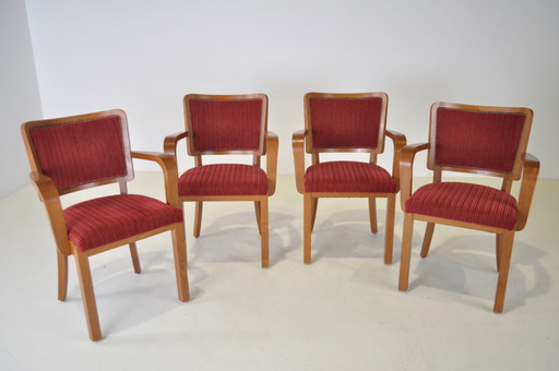 4x Art deco eetkamerstoel