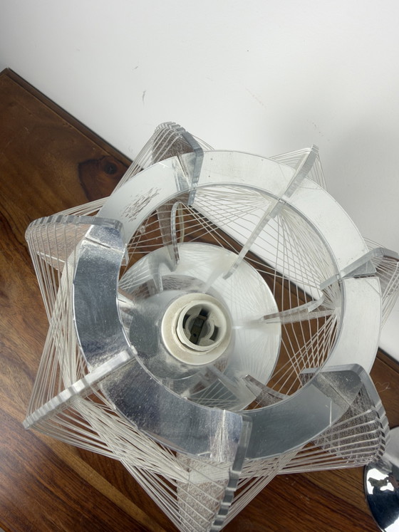 Paire de Lampes de Table Vintage Globo Pollux, Style Feston, Chromées, Design Paul Secon, Époque Spatiale, (photo 10 of 11)