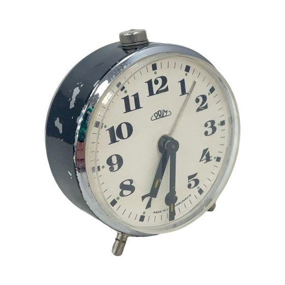 Image 1 of PRIM vintage alarm clock – Czechoslovakia – mechanical – chrome – 1960s/1970s