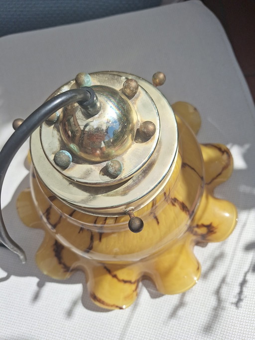 1 lampada opalina Art Déco