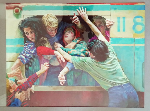 Xenia Hausner 'Exile 1' Albertina exhibition poster 2021 80x60cm