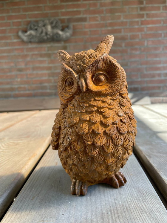 Image 1 of Cast iron owl statue