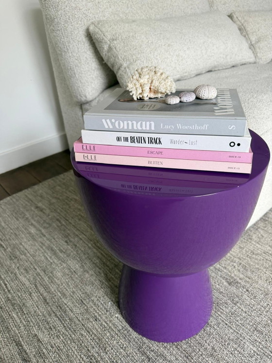 Pols Potten Tip Tap Sgabello Deep Purple / Viola – Tavolini, Polyester (photo 3 of 6)