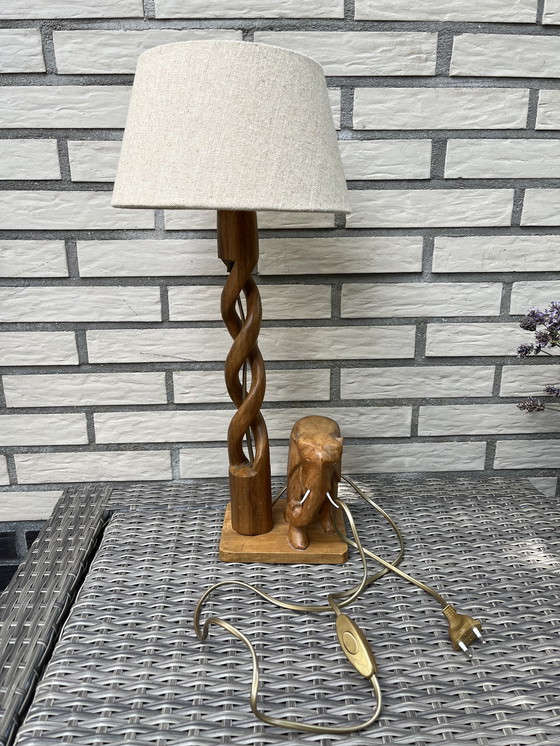 Image 1 of Vintage table lamp with elephant