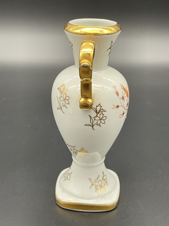 Vaso Vintage Limoges Porcelaine d’Art con Manici Dorati – Limoges-Porzellan, Vasi (photo 4 of 9)