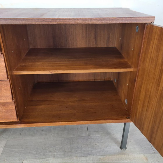Image 1 of Credenza modernista in teak vintage degli anni '60 progettata da Louis Paolozzi
