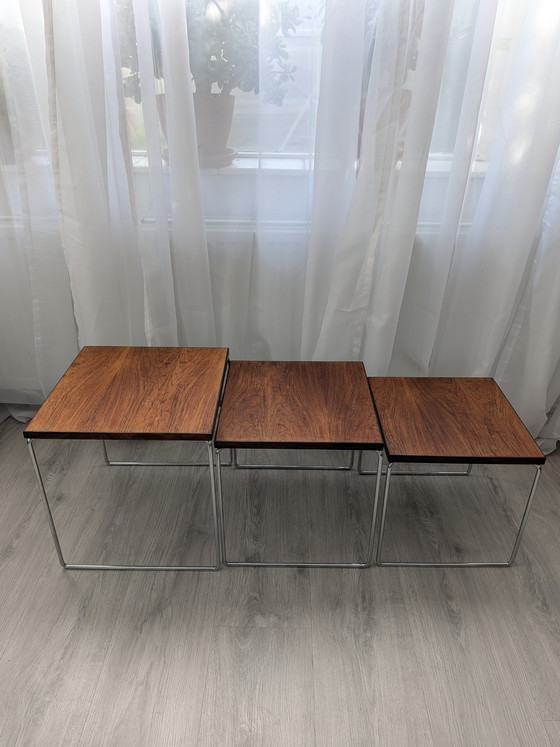 Image 1 of Vintage set of 3 nesting tables by Brabantia, 1970s
