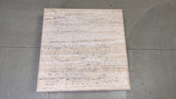 Image 1 of Table basse en travertin, années 1970, Italie