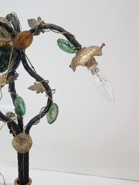 Image 1 of Lampe sculpturale Grappe de raisins verre de Murano 1960s
