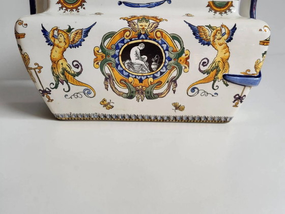 Jardinera de loza Gien del siglo XIX – Macetas, Porcelain (photo 9 of 11)
