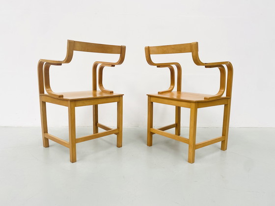 Image 1 of Sperrholzsessel aus Buche von Enraf Nonius Delft, 1970er