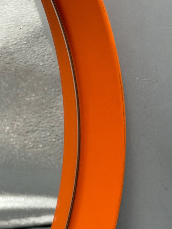 Image 1 of Specchio vintage Space Age - classico del design arancione degli anni '70