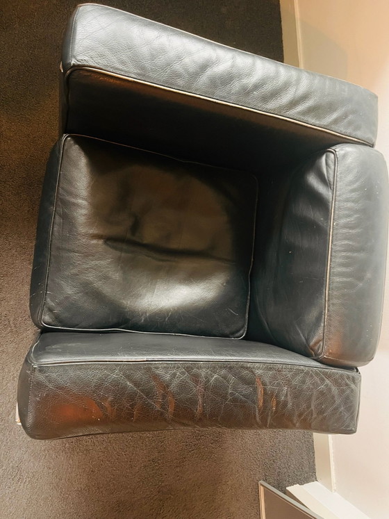 Schöne LC2 Replik Ke Corbusier, Sessel, Leder, Chrom, Schwarz (Foto 5 von 6)
