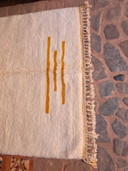 Cream & Mustard Beni Ourain rug 274 x 158 cm 