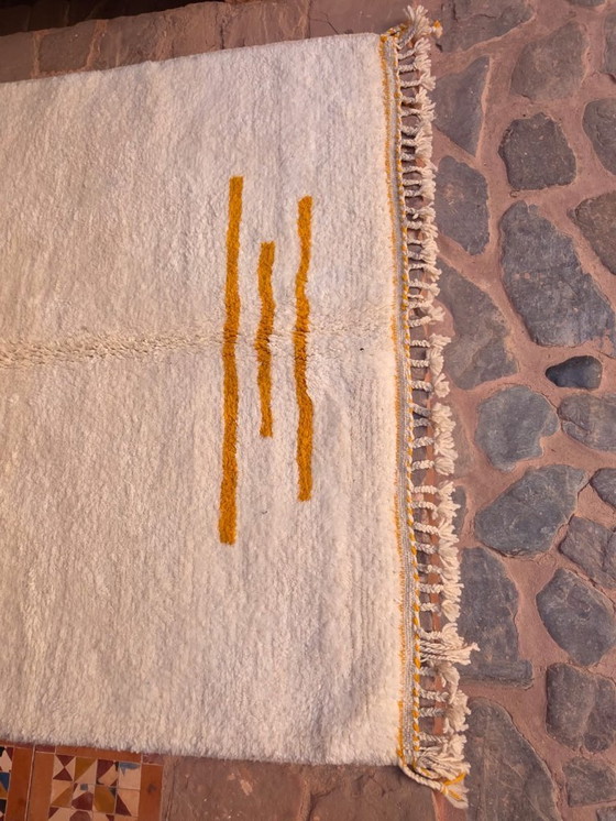 Image 1 of Beni Ourain Teppich in Creme & Senfgelb, 274 x 158 cm