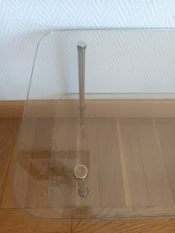 Brass and glass coffee table, Jansen style, circa 1960 (photo 9 of 10)