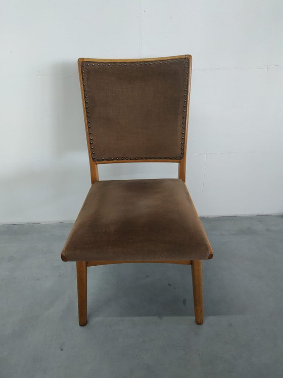 Image 1 of Prachtige set van 3 vintage jaren Scandinavische stijl 50-60 eetkamer keukenstoelen