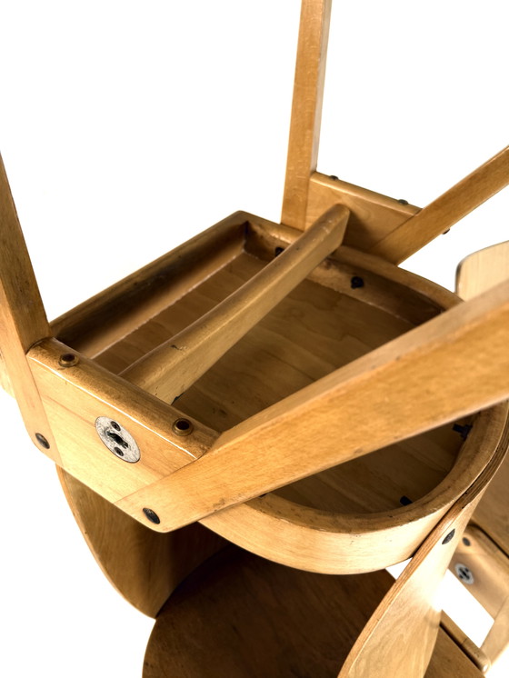 Image 1 of 4 sedie impilabili in compensato vintage, Kaderer anni '60