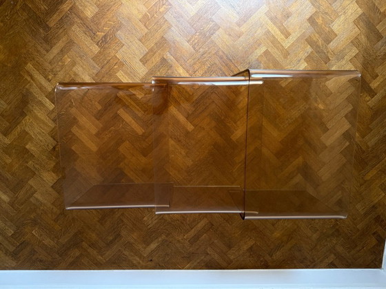 Image 1 of 3x Beistelltisch plexi verre fumé