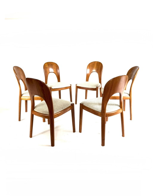 6x vintage 'Morten chair', Koefoefs Hornslet '70