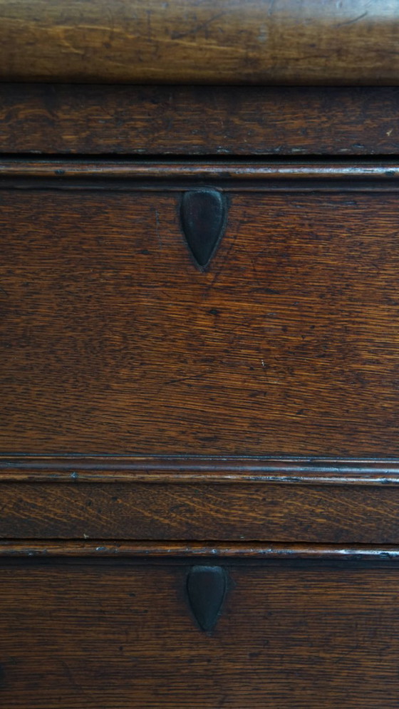 Image 1 of Buffet/ comptoir/ îlot de cuisine anglais ancien de la fin du XVIIIe siècle avec plateau en chêne massif