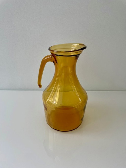 Vintage-Dekanter aus Bernsteinglas von Bormioli Rocco – Italien