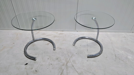 Image 1 of Set of glass side tables