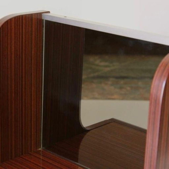 1x Vintage Italiaanse Mid-Century Modern Palissander Nachtkastjes, circa 1970 – Glass (photo 6 of 11)