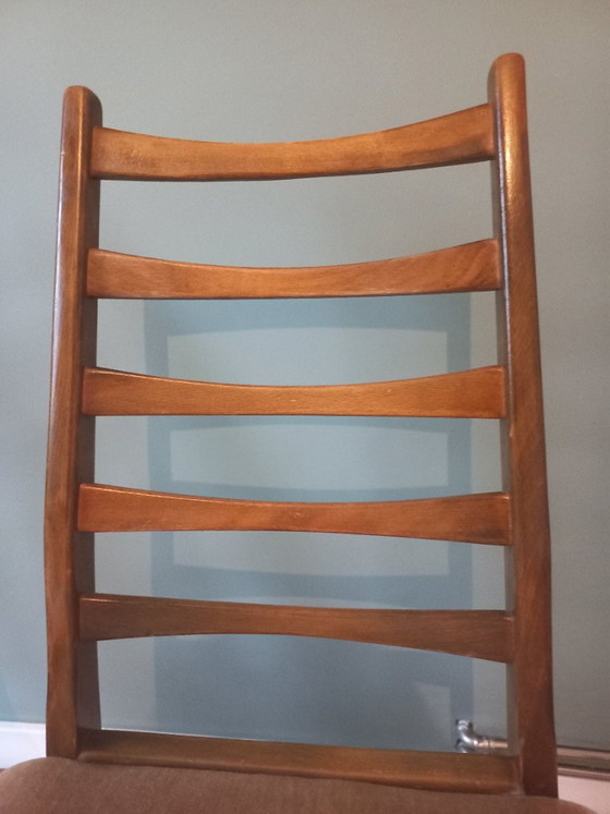 Sedie da pranzo vintage anni '60, teak – Tessile, Legno (photo 4 of 5)