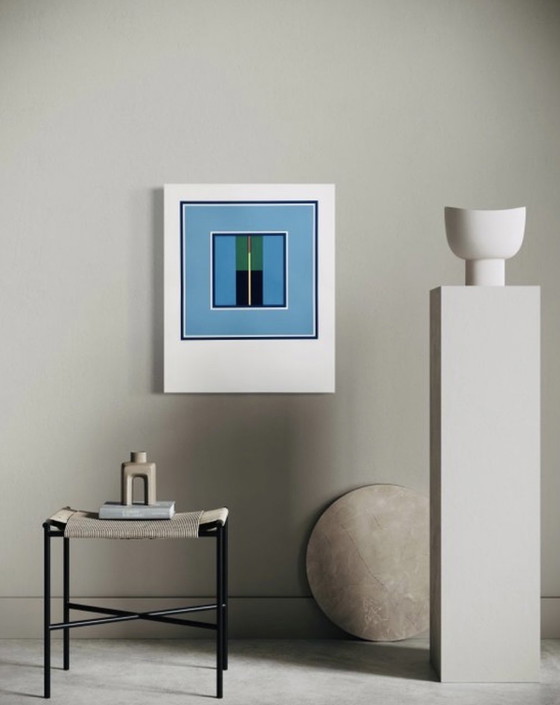 Image 1 of Léon Wuidar ( 1938 ) rare constructivist silkscreen from 1986