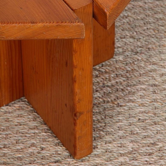 Image 1 of Sgabello vintage in pino massello attribuito a René Martin, 1960