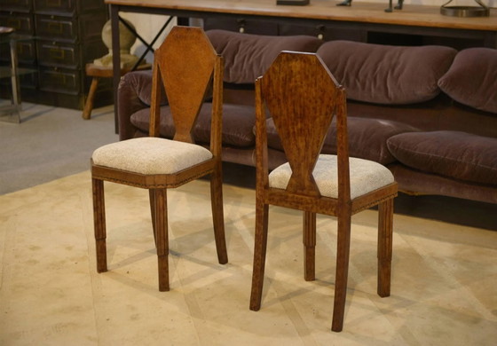 Pair of Art Deco chairs attributed to Baptistin Spade 1930s – Dining chairs (photo 10 of 12)