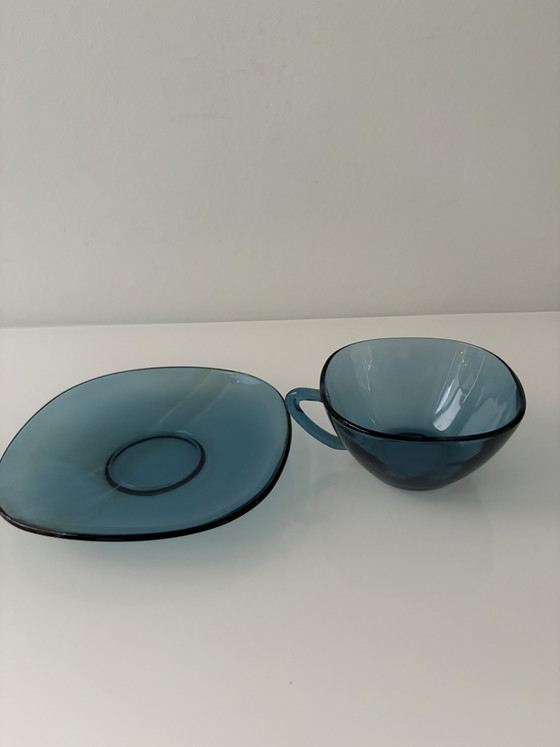 Set unico di tazze e piattini vintage anni '60, marca Vereco – Accessori da tavola, Glass (photo 5 of 15)