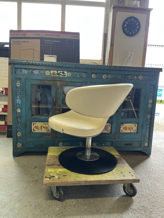 Image 1 of Varier Peel Club Design-Sessel aus cremefarbenem Leder