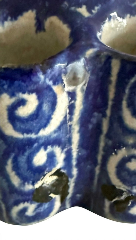 Antique Maroccan inkwel/palamus Fes, Decorative Objects, Ceramic, Blue (photo 4 of 7)