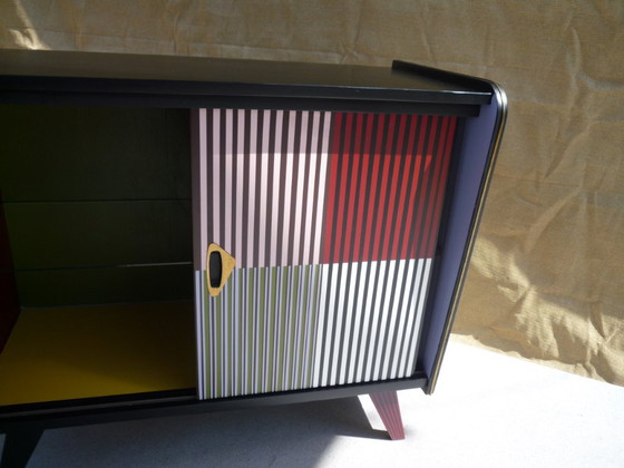 Vintage ladekast met 2 schuifdeuren – Ladekasten, Wood (photo 8 of 8)