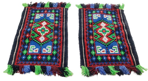 Two Small Hand-Knotted Bulgarian Rugs