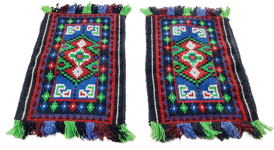 Image 1 of Two Small Hand-Knotted Bulgarian Rugs