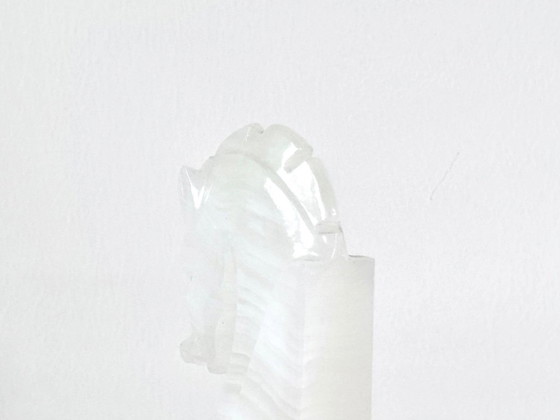 Vintage Onyx Horse Head, Decorative Natural Stone Bookend, Sculpture, Crystal, Transparent, Modern (photo 11 of 11)